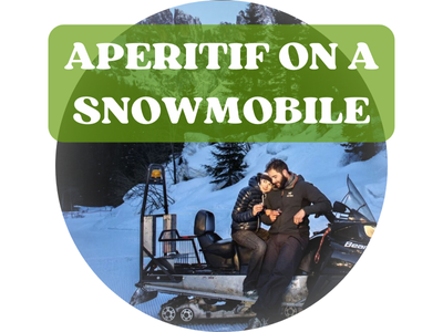 Aperitif on a snowmobile
